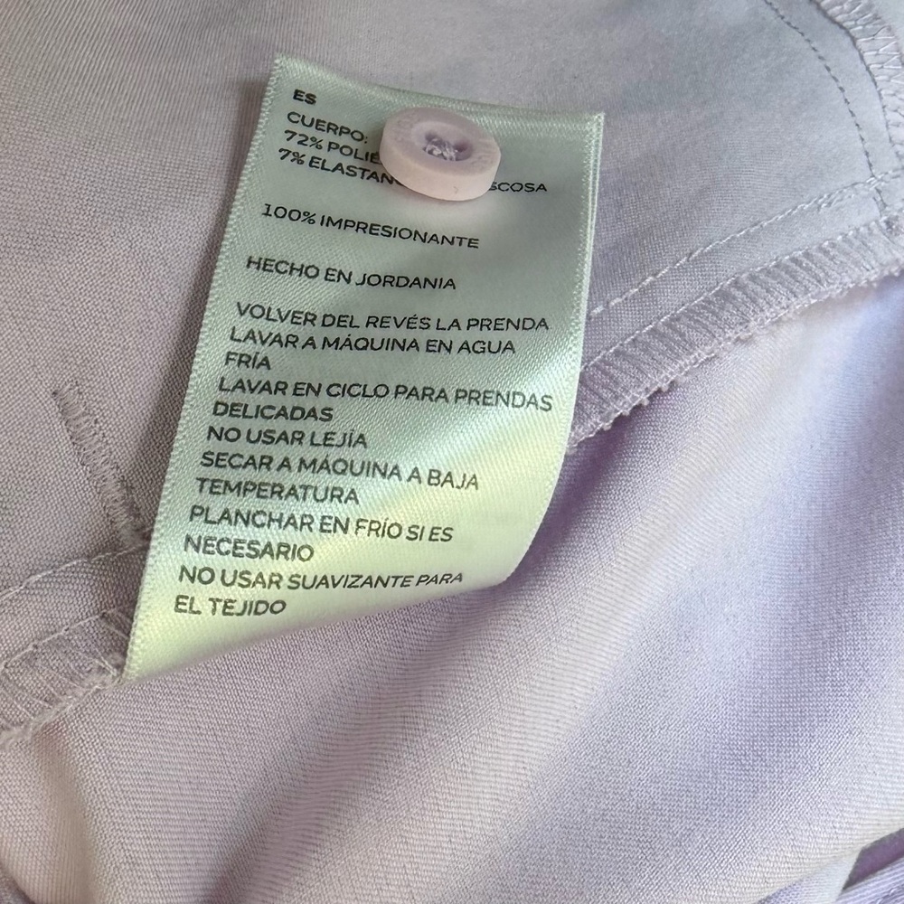 Figs Lavender Cap-Sleeve Henley Scrub Top - Picture 8 of 14